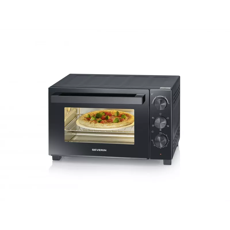 Mini-Backofen SEVERIN TO 2075 — 30 L Kapazität, 1600 W, freistehend, schwarz, Grillfunktion