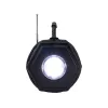 Tracer Explorer TRAGLO47616 tragbarer Bluetooth-Lautsprecher, TWS, Bluetooth 5.3, 15 W RMS, UKW-Radio, Taschenlampe, Solarpanel, 1800-mAh-Powerbank, microSD, Schwarz