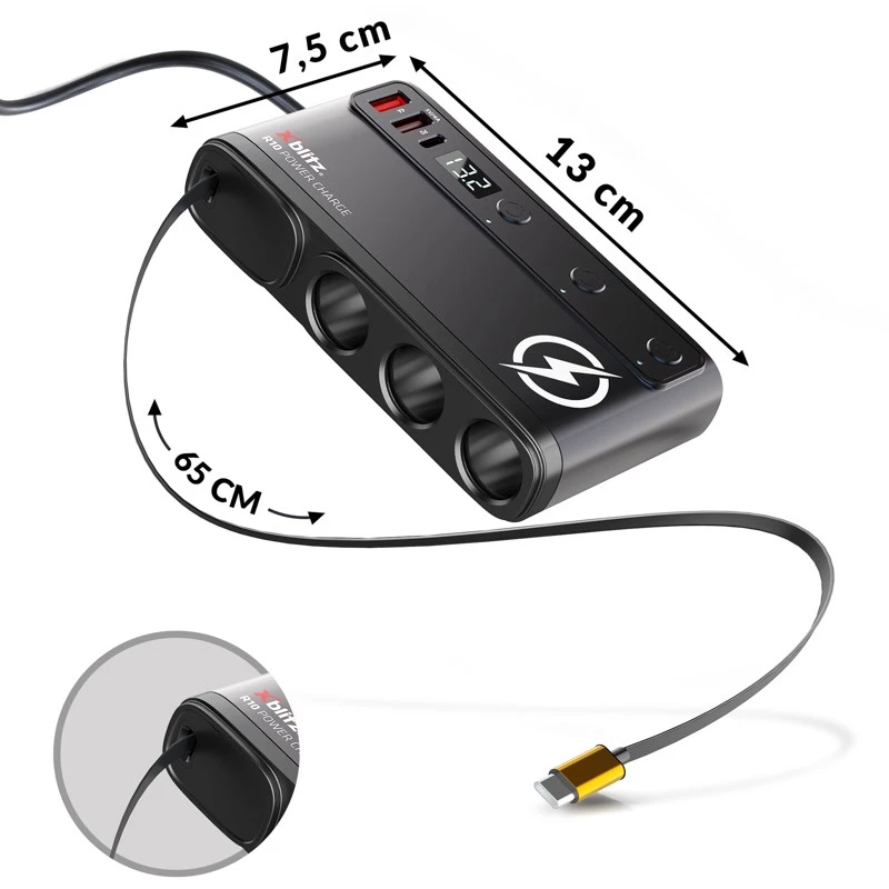 Xblitz R10 Power Charge Kfz-Steckdosenverteiler