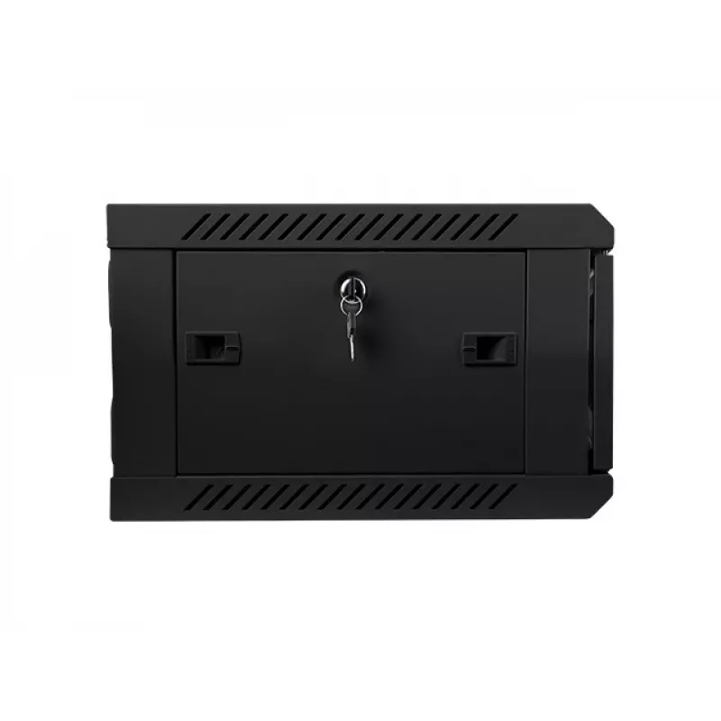 Lanberg WF01-6404-10B 19-Zoll-4HE-Wandgehäuse (Rack), 600x450 mm, Tür aus gehärtetem Glas, zerlegt (Flat Pack), IP20, 60 kg, Schwarz RAL 9004