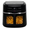 Adler AD 6318 Heißluftfritteuse, 8 l, 2500 W, LCD-Display, 9 Programme, Schwarz