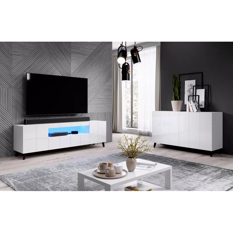Cama Sideboard 2D REJA weiß glänzend/weiß glänzend