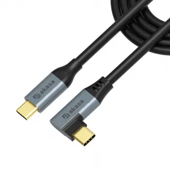 Akasa USB-Type-C-Ladekabel mit Rechtwinkel, 100 W PD - Kabel - Digital/Daten