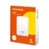 ADATA HV300 - Festplatte - 2 TB - extern (tragbar) - USB 3.1 - 256-Bit-AES - Weiß
