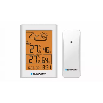 Blaupunkt WS15WH Wetterstation mit Außensensor, Weiß