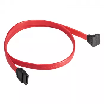 Akyga AK-CA-51 SATA-III-Kabel 6 Gb/s, gerade auf 90° gewinkelt, 0,5 m, Rot