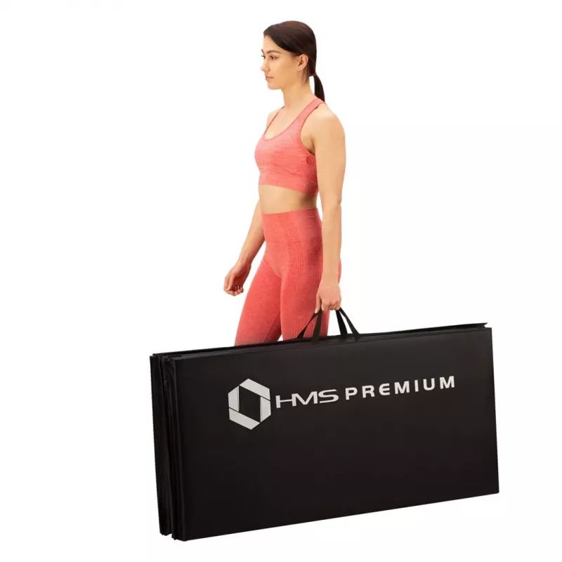 Faltbare Gymnastikmatte schwarz HMS Premium MGS01