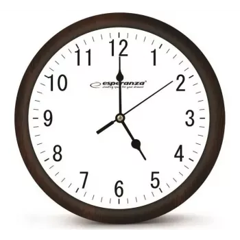 Mechanische Wanduhr ESPERANZA Los Angeles EHC015W — rund 30 cm, schwarz-weiß, AA 1,5 V