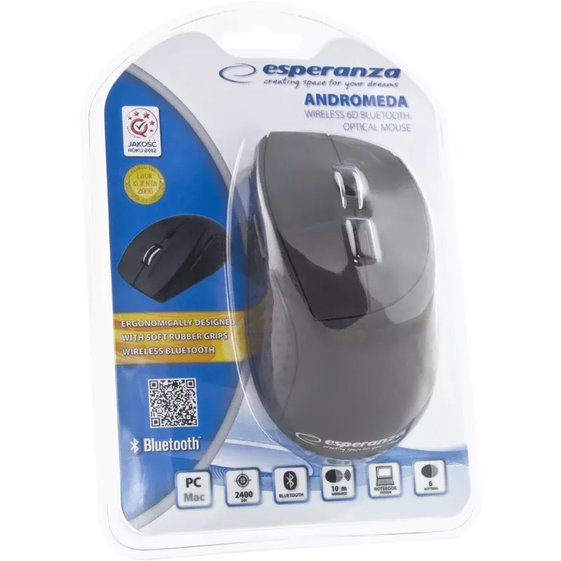 Esperanza EM123K Maus für Rechtshänder Bluetooth 2400 DPI