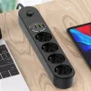 Power strip ColorWay CW-CHE44PDB — 4 AC outlets, 2 USB ports