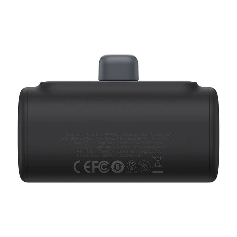 Powerbank Baseus Compact (IP Edition) 20W USB-C Fast Charge 5000mAh Cluster Schwarz