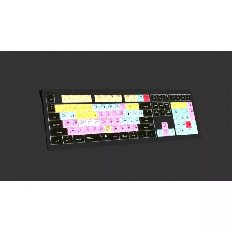 Logickeyboard Avid Pro Tools Astra 2 LKB-PT-A2M-FR Tastatur für Mac, USB, AZERTY Französisch, Schwarz