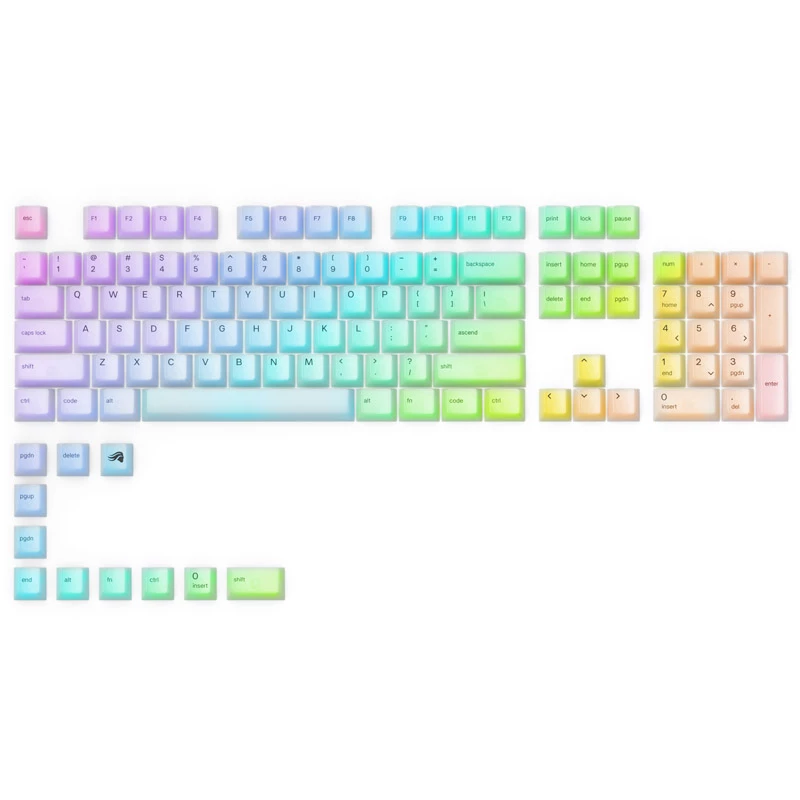 Glorious Polychroma RGB Tastenkappen, 115 Stück, ANSI-US-Layout, halbtransparent