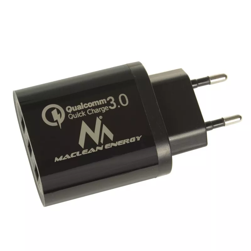 USB-Wandladegerät MACLEAN MCE479B — 3x USB-Anschlüsse, 18W Gesamtleistung, kompakt