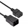 Akyga AK-UP-03 Server-Verlängerungskabel IEC C20 auf C19, 1,8 m, schwarz