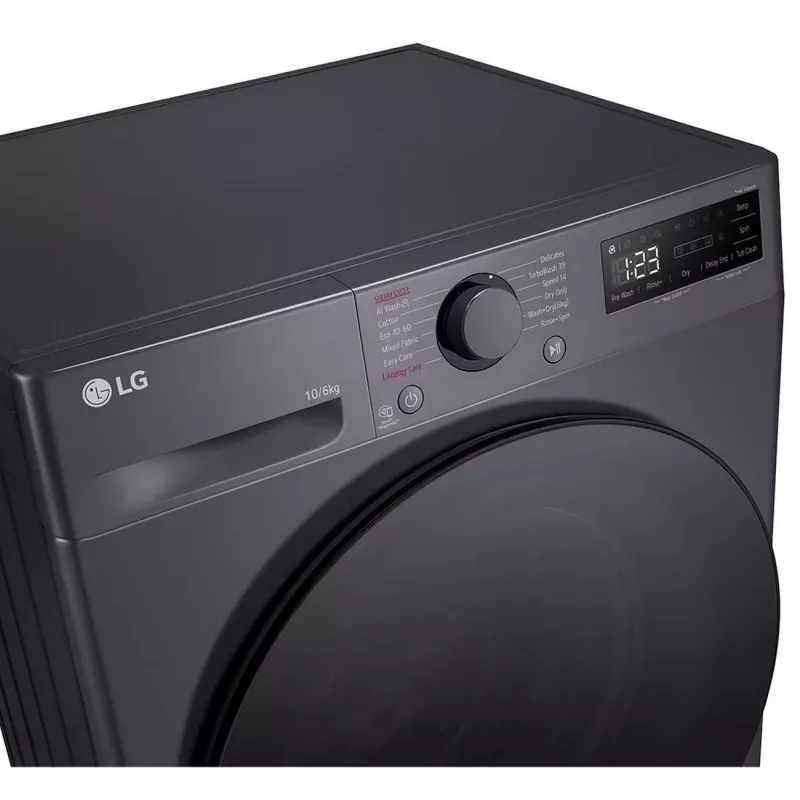 LG F4DR510S2M Waschmaschine mit Trockner 10 kg / 6 kg 1400 U/min Schwarz
