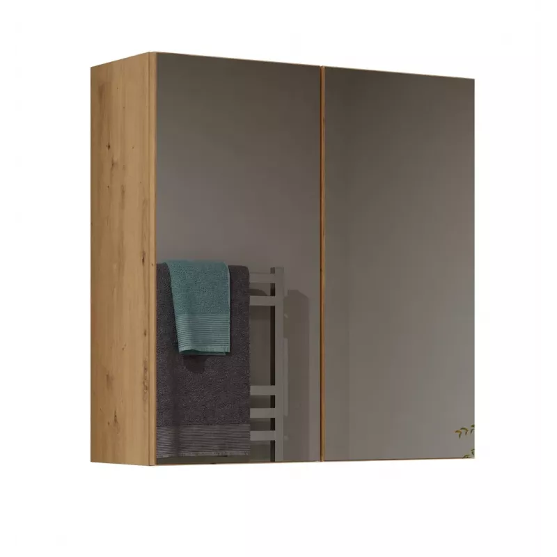Top E Shop POLA 2DL ARTISAN Badezimmer-Aufbewahrungsschrank, Eiche
