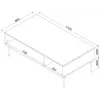 PALAZZO BIS table/latrine 110x60x40 weiß matt
