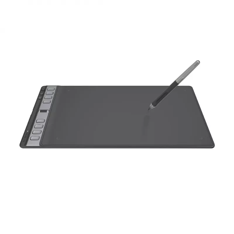 Huion Inspiroy 2L H1061P Grafiktablett, 266,7 x 166,7 mm (10,5 x 6,56 Zoll) Zeichenfläche, 8192 Druckstufen, Schwarz