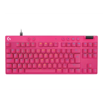 Gaming-Tastatur Logitech G 920-013249 USB AZERTY French Pink Tenkeyless