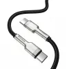 USB‑C auf USB‑C Kabel Baseus Cafule Metal – 2 m, 100W Ladeleistung, USB 2.0 (480 Mbit/s), verzinkte Kontakte, schwarz