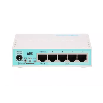 Mikrotik RB750GR3 kabelgebundener Router Gigabit Ethernet Türkis, Weiß