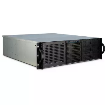 Inter-Tech 3U-30248 Rack Black, Stainless steel