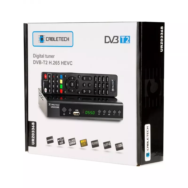 Cabletech URZ0336C DVB-T2 Tuner / Decoder, H.265 HEVC