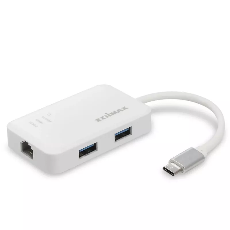 Edimax EU-4308 USB-C-Hub, 3x USB 3.0 + Gigabit-Ethernet