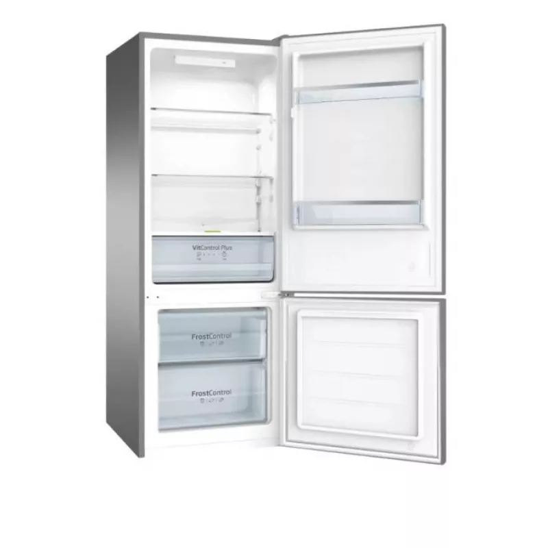 Amica FK244.4X(E) freistehende Kühl-Gefrier-Kombination, Gefrierfach unten, 153 l Kühlteil, 52 l Gefrierteil, FrostControl, Energieklasse E