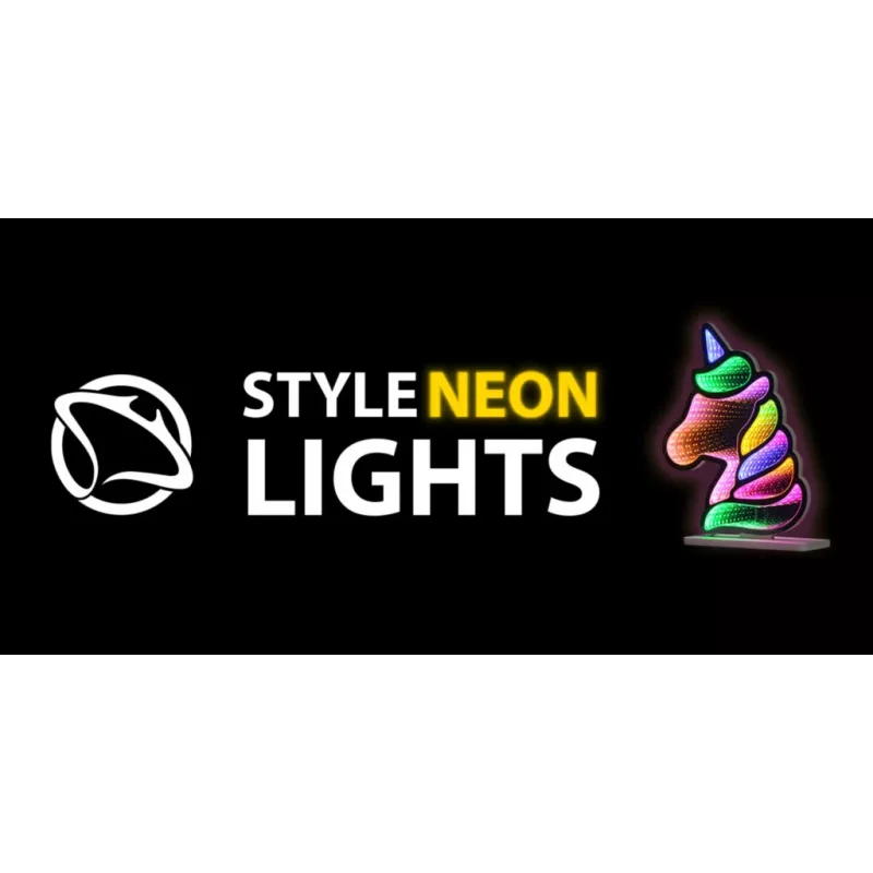 Neonlichter MANTA Style UNICORN MASNL134MT mit Tunneleffekt – dekoratives LED-Panel für Raumbeleuchtung