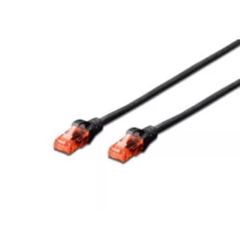 Netzwerkkabel Digitus CAT 6 U/UTP RJ-45 Cat6 2m Schwarz