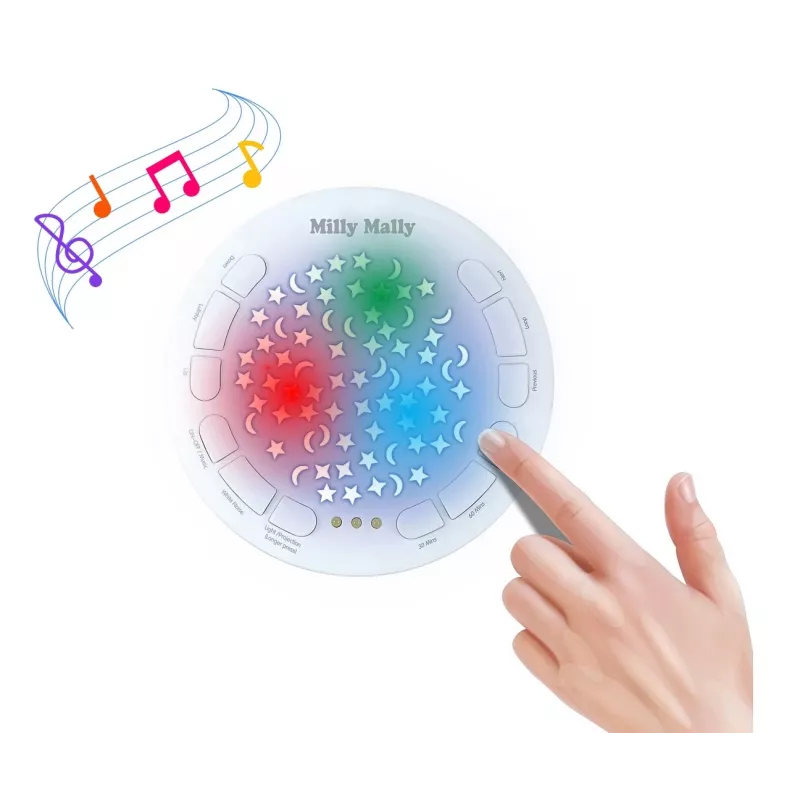 Plüsch-Projektor-Spielzeug Milly Mally Bär 5656 mit sanftem Licht fürs Kinderzimmer