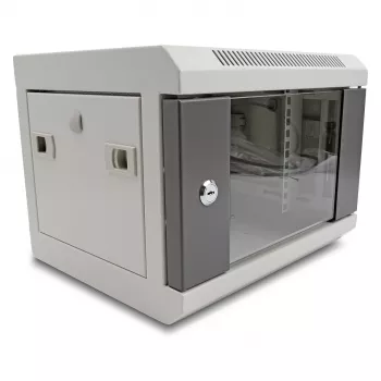 Wandmontierter Schrank DeLOCK 10 Zoll Netzwerkschrank 4U grau