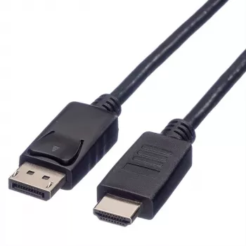 ROLINE - Video- / Audiokabel - DisplayPort / HDMI - 32 AWG - DisplayPort (M) - HDMI, 19-polig (M) - 3 m - Geschirmt - Schwarz (11.04.5782)
