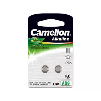 Knopfzelle CAMELION AG9 (Alkaline) – 2 Stück für kleine Elektronik, Modell 12050209