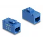 Delock 90642 Keystone-Modul RJ45-Buchse zu RJ45-Buchse, Cat.6A UTP, blau