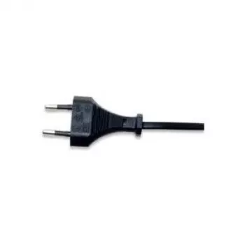 Manhattan Netzkabel, Euro 2-polig (CEE 7/16 Euro 8) Stecker auf C7 Buchse (Achterkabel), 1,8 m, 2,5 A, Schwarz, Kabel, lebenslange Garantie
