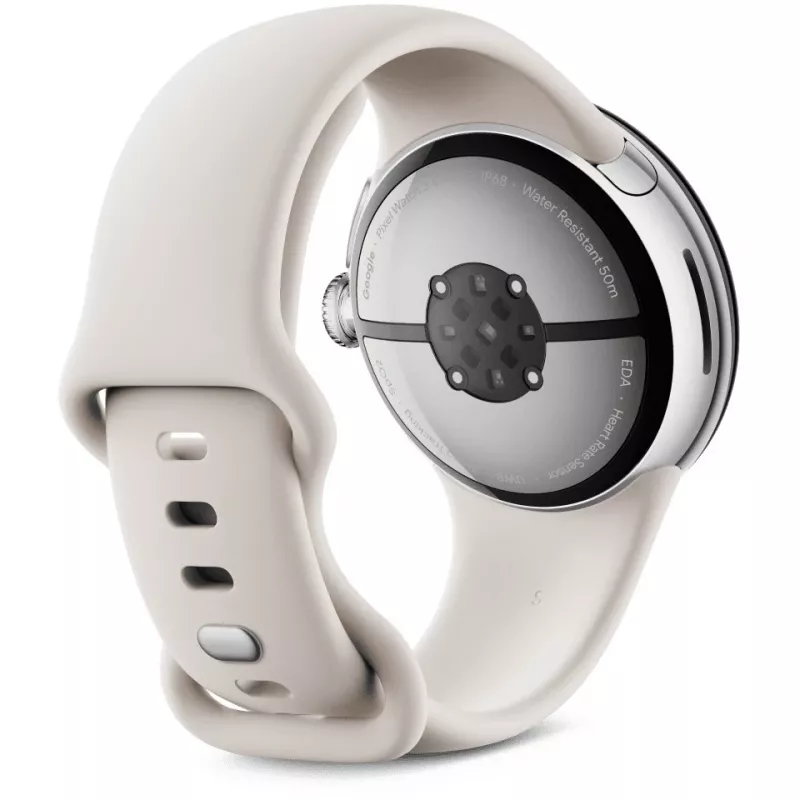Google Pixel Watch 3 LTE Sport Wristband 41 mm, Silber/Porzellan