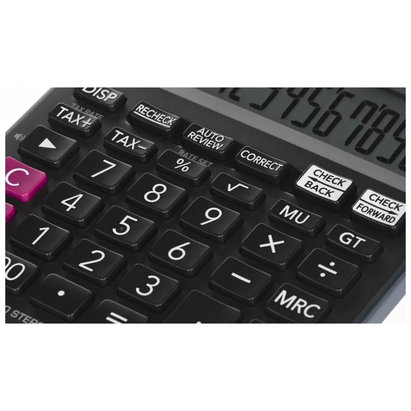 Casio MJ-120D Plus Tischrechner, 12-stellig, Batterie/Solar, Schwarz
