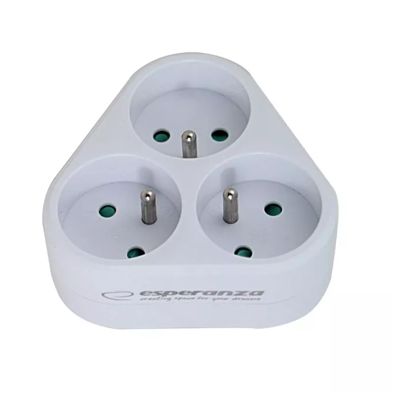 Esperanza ELK303W Elektroverteiler, 3 Steckdosen, weiß