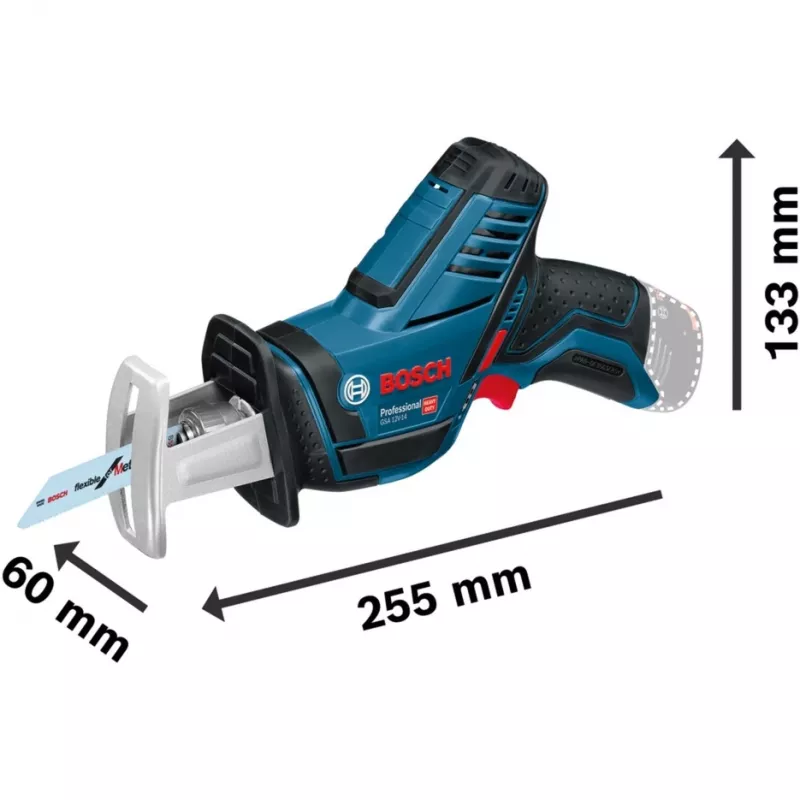 Bosch GSA 12V-14 Professional Akku-Säbelsäge, 12 V, ohne Akku, Blau/Schwarz