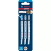Bosch 2 608 900 550 Stichsäge-/Dekupiersäge-/Säbelsägeblatt Stichsägeblatt Hochkohlenstoffstahl (HCS) 3 Stück