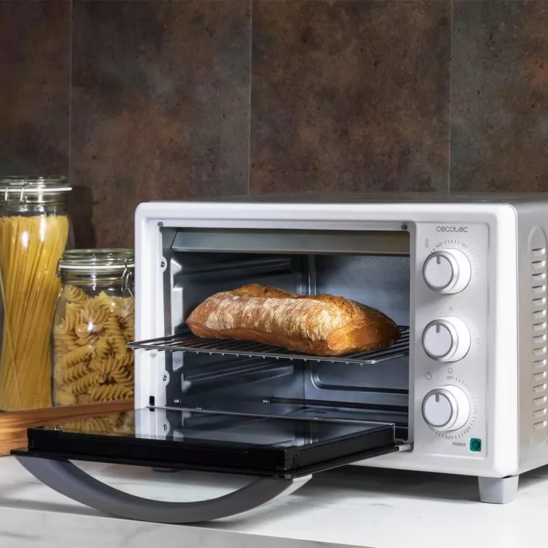Cecotec Mini-Backofen | Bake&Toast 2300 Weiß | 23 L | 1500 W | Weiß