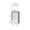 Cama Meble LOTTA 2D2D Kleiderschrank, Eiche Wotan + Schwarz matt