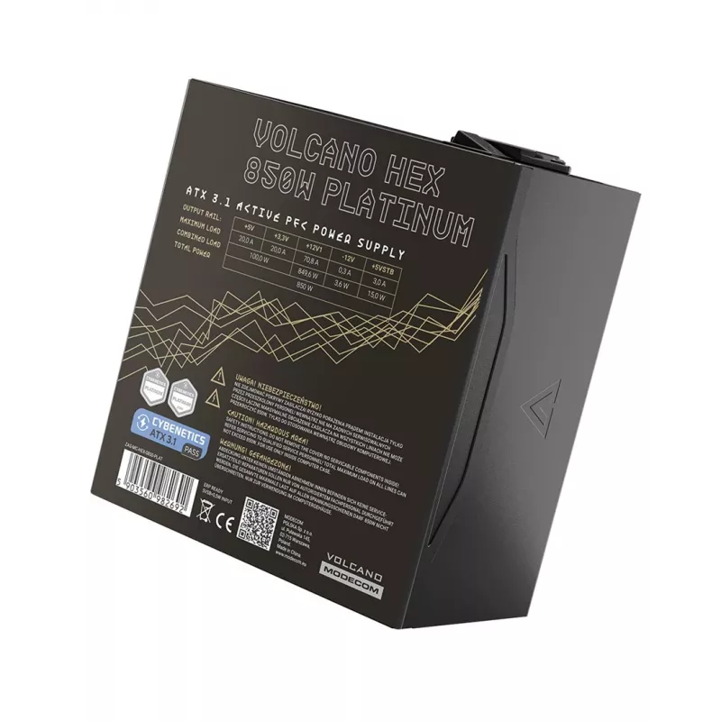 Netzteil MODECOM Volcano Hex 850W Platinum modular ATX 850 W 80 Plus Platinum
