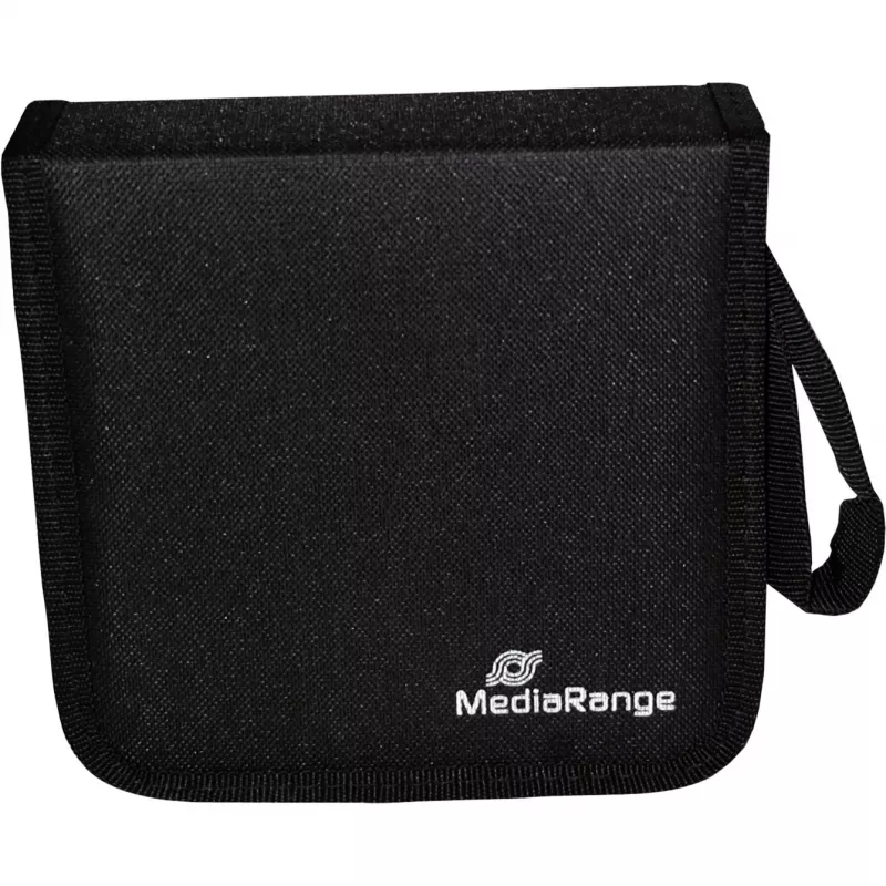 MediaRange BOX50 Tasche für 24 CDs/DVDs, schwarz