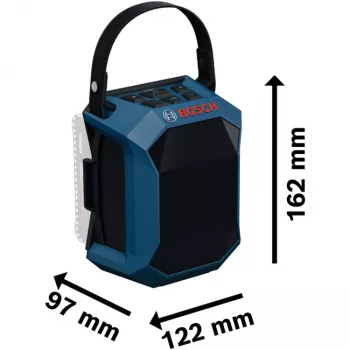 Tragbares Baustellenradio Bosch GPB 18V-1 solo C (06014A7000) — 18V batteriebetrieben