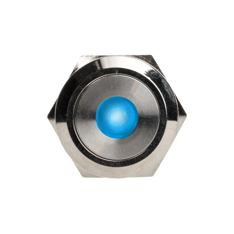 Taster DimasTech PD211 22 mm Silverline Dot RGB — vandalensicherer Panel-Taster