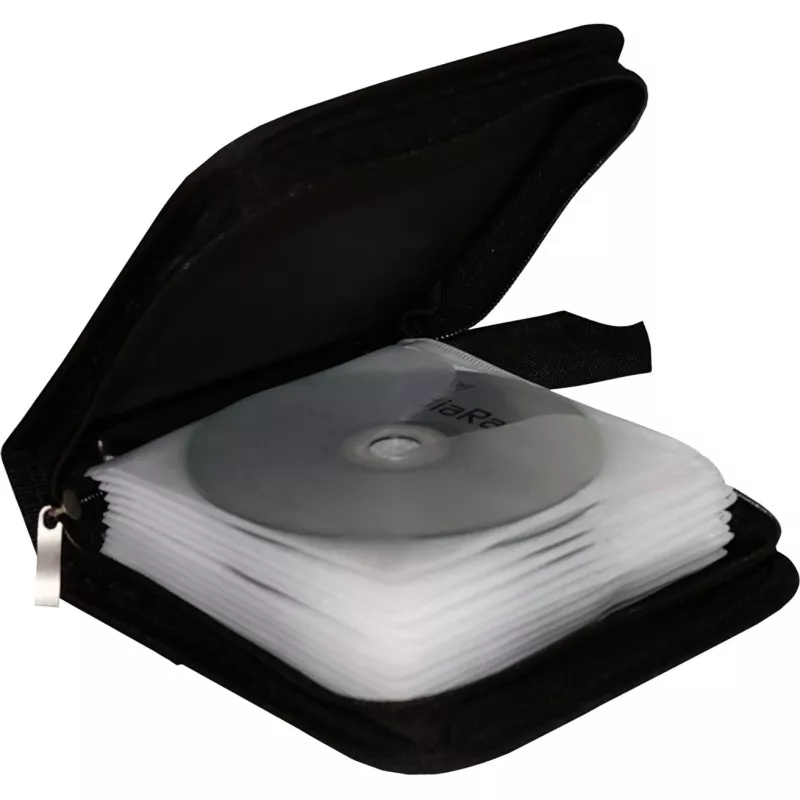 MediaRange BOX50 Tasche für 24 CDs/DVDs, schwarz